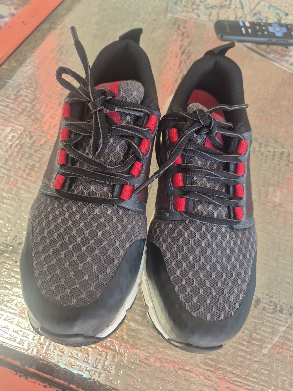Timberland PRO Black and Red Athletic Mesh Work Shoes